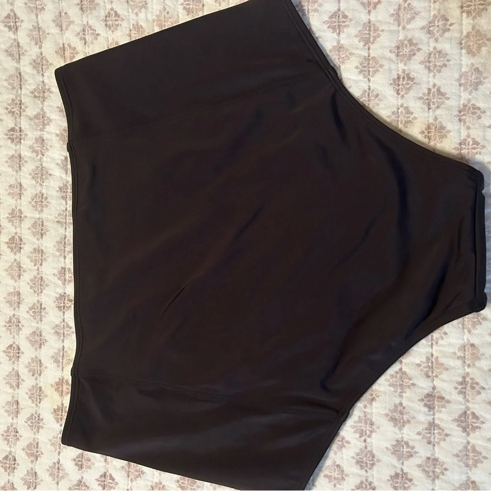 Kortni Jeane Black High-Waisted Swim Bottoms